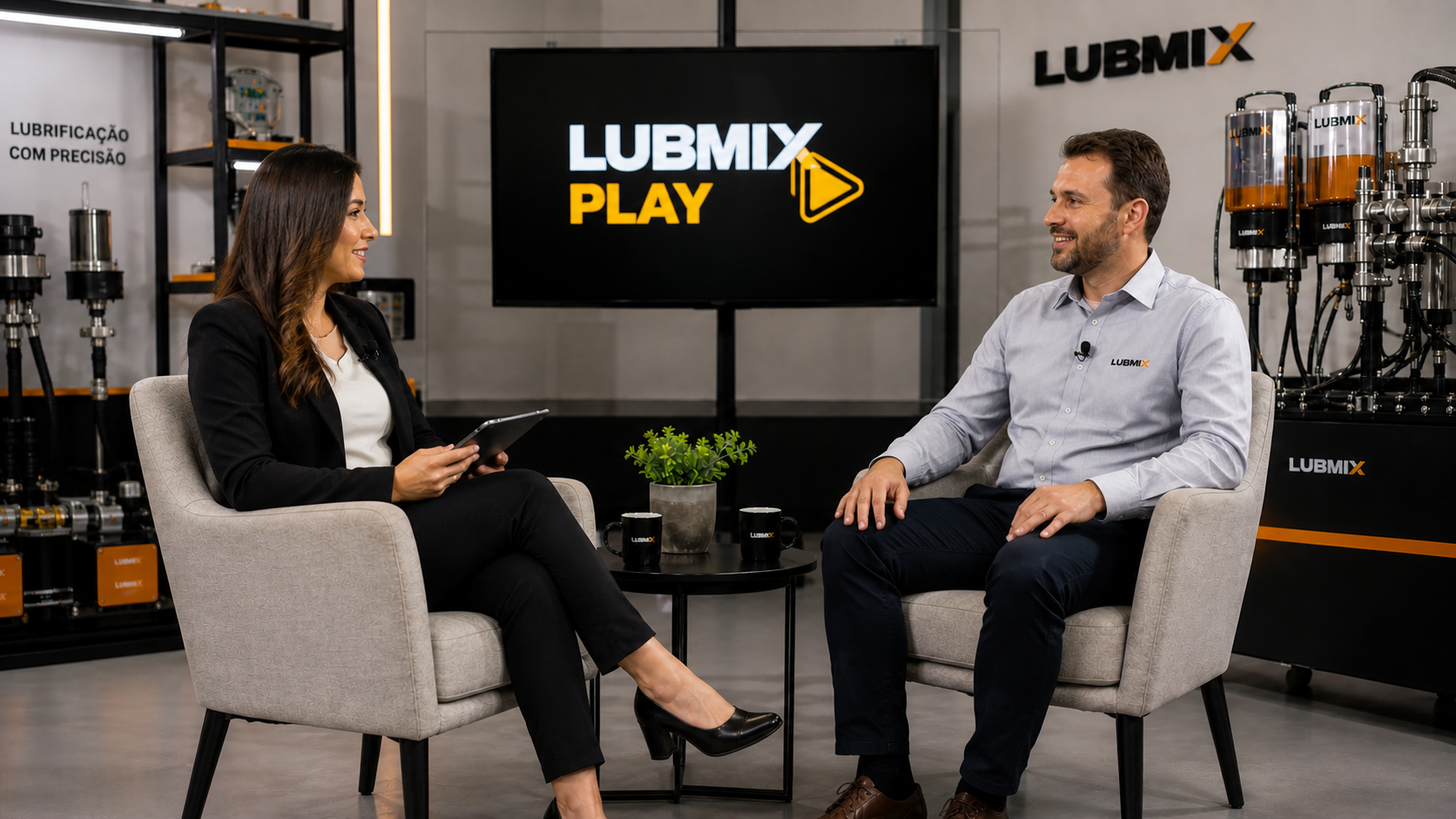 Estúdio LUBMIX PLAY - Ambiente de gravação das entrevistas técnicas