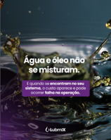 Água e óleo não se misturam